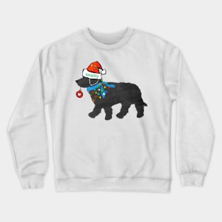 Cute Christmas Labradoodle Naughty But Nice Crewneck Sweatshirt